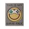 Stupell Industries My Game Face Phrase Yellow Smiley Retro Controller Canvas Wall Art